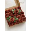 imageLings Moment Artificial Flowers 25Pcs Mauve Plum Roses Decor wStems3quot Real Touch DIY Foam Floral for Wedding BouquetCenterpieces Outdoors Party Backdrop RoomTable and GardenPot DecorationsOr Amber