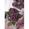 imageLings Moment Artificial Flowers 25Pcs Mauve Plum Roses Decor wStems3quot Real Touch DIY Foam Floral for Wedding BouquetCenterpieces Outdoors Party Backdrop RoomTable and GardenPot DecorationsPurmauve Plum Lily