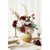 imageLings Moment Artificial Flowers 25Pcs Mauve Plum Roses Decor wStems3quot Real Touch DIY Foam Floral for Wedding BouquetCenterpieces Outdoors Party Backdrop RoomTable and GardenPot DecorationsRd Shades of Burgundy