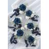 imageLings Moment Artificial Flowers 25Pcs Mauve Plum Roses Decor wStems3quot Real Touch DIY Foam Floral for Wedding BouquetCenterpieces Outdoors Party Backdrop RoomTable and GardenPot DecorationsBlu Navy Blue