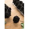imageLings Moment Artificial Flowers 25Pcs Mauve Plum Roses Decor wStems3quot Real Touch DIY Foam Floral for Wedding BouquetCenterpieces Outdoors Party Backdrop RoomTable and GardenPot DecorationsBlk Black
