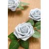 imageLings Moment Artificial Flowers 25Pcs Mauve Plum Roses Decor wStems3quot Real Touch DIY Foam Floral for Wedding BouquetCenterpieces Outdoors Party Backdrop RoomTable and GardenPot DecorationsBlu Powder Blue
