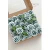 imageLings Moment Artificial Flowers 25Pcs Mauve Plum Roses Decor wStems3quot Real Touch DIY Foam Floral for Wedding BouquetCenterpieces Outdoors Party Backdrop RoomTable and GardenPot DecorationsBlu Dusty Blue