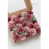imageLings Moment Artificial Flowers 25Pcs Mauve Plum Roses Decor wStems3quot Real Touch DIY Foam Floral for Wedding BouquetCenterpieces Outdoors Party Backdrop RoomTable and GardenPot DecorationsPk Cinnamon Rose  Shabby Pink