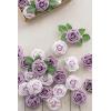 imageLings Moment Artificial Flowers 25Pcs Mauve Plum Roses Decor wStems3quot Real Touch DIY Foam Floral for Wedding BouquetCenterpieces Outdoors Party Backdrop RoomTable and GardenPot DecorationsPr Dusty Violet  Pale Lavender