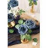 imageLings Moment Artificial Flowers 25Pcs Mauve Plum Roses Decor wStems3quot Real Touch DIY Foam Floral for Wedding BouquetCenterpieces Outdoors Party Backdrop RoomTable and GardenPot DecorationsBlu Glowing Navy Blue