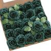 imageLings Moment Artificial Flowers 25Pcs Mauve Plum Roses Decor wStems3quot Real Touch DIY Foam Floral for Wedding BouquetCenterpieces Outdoors Party Backdrop RoomTable and GardenPot DecorationsGn Peacock Green