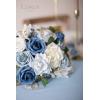 imageLings Moment Flowers 25pcs Fake Gardenia Burnt Terra Rust Artificial Flowers wStems Fake Flower for DIY Wedding Decorations Centerpieces Bouquets BoutonnieresBlusteel Blue