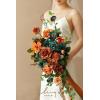 imageLings Moment Flowers 25pcs Fake Gardenia Burnt Terra Rust Artificial Flowers wStems Fake Flower for DIY Wedding Decorations Centerpieces Bouquets BoutonnieresGrnteal Green
