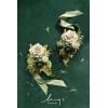 imageLings Moment 2pcs Prom WristShoulder Corsage Artificial Flower GirlMother HomecomingWedding Corsage Wristlet Dcor etc Black Gothic BurgundyGrnemerald Green  Beige