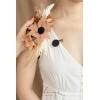 imageLings Moment 2pcs Prom WristShoulder Corsage Artificial Flower GirlMother HomecomingWedding Corsage Wristlet Dcor etc Black Gothic BurgundyOrrustic Boho Orange  Sola Wood