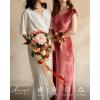 imageLings Moment 2pcs Prom WristShoulder Corsage Artificial Flower GirlMother HomecomingWedding Corsage Wristlet Dcor etc Black Gothic BurgundyOrterracotta  Cream