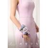imageLings Moment 2pcs Prom WristShoulder Corsage Artificial Flower GirlMother HomecomingWedding Corsage Wristlet Dcor etc Black Gothic BurgundyPrplpurple