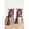 imageLings Moment Wedding Chiffon Chair Sashes Cover Aisle Decorations Draping Fabric WrinkleFree with Tie 16 Pcs Burgundy for Party Ceremony Reception Floral Arrangement Banquet Outdoor DecorBlkburgundy  Black