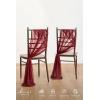 imageLings Moment Wedding Chiffon Chair Sashes Cover Aisle Decorations Draping Fabric WrinkleFree with Tie 16 Pcs Burgundy for Party Ceremony Reception Floral Arrangement Banquet Outdoor DecorRedburgundy