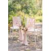 imageLings Moment Wedding Chiffon Chair Sashes Cover Aisle Decorations Draping Fabric WrinkleFree with Tie 16 Pcs Burgundy for Party Ceremony Reception Floral Arrangement Banquet Outdoor DecorPkblush  White