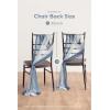 imageLings Moment Wedding Chiffon Chair Sashes Cover Aisle Decorations Draping Fabric WrinkleFree with Tie 16 Pcs Burgundy for Party Ceremony Reception Floral Arrangement Banquet Outdoor DecorBludark Dusty Blue  Ice Blue