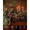 imageLings moment 2PCS Black Orange Artificial Flower Swags Wedding Arch Flowers Floral Garland Halloween Table Centerpieces Rose Arrangements for Sweetheart Easel Wall Entryway Board Backdrop DecorOrteal  Terracotta