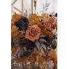 imageLings moment 2PCS Black Orange Artificial Flower Swags Wedding Arch Flowers Floral Garland Halloween Table Centerpieces Rose Arrangements for Sweetheart Easel Wall Entryway Board Backdrop DecorOrhalloween Black  Orange