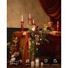 imageLings moment 2PCS Black Orange Artificial Flower Swags Wedding Arch Flowers Floral Garland Halloween Table Centerpieces Rose Arrangements for Sweetheart Easel Wall Entryway Board Backdrop DecorOrterracotta