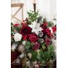 imageLings moment 2PCS Black Orange Artificial Flower Swags Wedding Arch Flowers Floral Garland Halloween Table Centerpieces Rose Arrangements for Sweetheart Easel Wall Entryway Board Backdrop DecorRedred  White