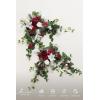 imageLings moment 2PCS Black Orange Artificial Flower Swags Wedding Arch Flowers Floral Garland Halloween Table Centerpieces Rose Arrangements for Sweetheart Easel Wall Entryway Board Backdrop DecorRedred  White