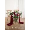 imageLings moment 2PCS Black Orange Artificial Flower Swags Wedding Arch Flowers Floral Garland Halloween Table Centerpieces Rose Arrangements for Sweetheart Easel Wall Entryway Board Backdrop DecorRedred  White