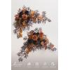 imageLings moment 2PCS Black Orange Artificial Flower Swags Wedding Arch Flowers Floral Garland Halloween Table Centerpieces Rose Arrangements for Sweetheart Easel Wall Entryway Board Backdrop DecorOrhalloween Black  Orange