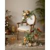 imageLings moment 2PCS Black Orange Artificial Flower Swags Wedding Arch Flowers Floral Garland Halloween Table Centerpieces Rose Arrangements for Sweetheart Easel Wall Entryway Board Backdrop DecorBrnapricot  Peach