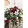 imageLings moment 9FT Eucalyptus and Willow Leaf Garland with White Flower Handcrafted Wedding Sweetheart Table Centerpieces Head Table Decor Arch Backdrop Decorations for Wedding  Red ampamp WhiteRedchristmas
