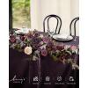 imageLings moment 9FT Eucalyptus and Willow Leaf Garland with White Flower Handcrafted Wedding Sweetheart Table Centerpieces Head Table Decor Arch Backdrop Decorations for Wedding  Red ampamp WhitePrpldeep Plum