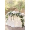 imageLings moment 9FT Eucalyptus and Willow Leaf Garland with White Flower Handcrafted Wedding Sweetheart Table Centerpieces Head Table Decor Arch Backdrop Decorations for Wedding  Red ampamp WhiteWhtsage Green