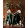 imageLings moment 9FT Eucalyptus and Willow Leaf Garland with White Flower Handcrafted Wedding Sweetheart Table Centerpieces Head Table Decor Arch Backdrop Decorations for Wedding  Red ampamp WhiteOrdark Teal  Burnt Orange