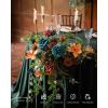 imageLings moment 9FT Eucalyptus and Willow Leaf Garland with White Flower Handcrafted Wedding Sweetheart Table Centerpieces Head Table Decor Arch Backdrop Decorations for Wedding  Red ampamp WhiteOrdark Teal  Burnt Orange