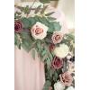 imageLings moment 9FT Eucalyptus and Willow Leaf Garland with White Flower Handcrafted Wedding Sweetheart Table Centerpieces Head Table Decor Arch Backdrop Decorations for Wedding  Red ampamp WhitePkdusty Rose  Mauve