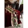 imageLings moment Eucalyptus Garland with Flowers 6FTTable Runner with Flowers Marsala Mantle Decor Handcrafted Wedding Centerpieces for Rehearsal Dinner Bridal Shower  Red ampamp WhiteRedmarsala  Blush