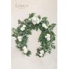 imageLings moment Eucalyptus Garland with Flowers 6FTTable Runner with Flowers Marsala Mantle Decor Handcrafted Wedding Centerpieces for Rehearsal Dinner Bridal Shower  Red ampamp WhiteWhtivory