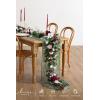 imageLings moment Eucalyptus Garland with Flowers 6FTTable Runner with Flowers Marsala Mantle Decor Handcrafted Wedding Centerpieces for Rehearsal Dinner Bridal Shower  Red ampamp WhiteRedchristmas