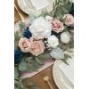 imageLings moment Eucalyptus Garland with Flowers 6FTTable Runner with Flowers Marsala Mantle Decor Handcrafted Wedding Centerpieces for Rehearsal Dinner Bridal Shower  Red ampamp WhitePkdusty Rose Navy