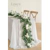 imageLings moment Eucalyptus Garland with Flowers 6FTTable Runner with Flowers Marsala Mantle Decor Handcrafted Wedding Centerpieces for Rehearsal Dinner Bridal Shower  Red ampamp WhiteWhtivory