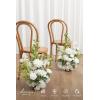 imageLings moment 175quot Tall Standing Artificial Flowers Arrangements 2 pcs Wedding Aisle Runner Chair Decorations Mauve ampamp Dusty Rose Centerpieces for Ceremony Reception Rose Floral Party OutdoorLily of the Valley White