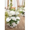 imageLings moment 175quot Tall Standing Artificial Flowers Arrangements 2 pcs Wedding Aisle Runner Chair Decorations Mauve ampamp Dusty Rose Centerpieces for Ceremony Reception Rose Floral Party OutdoorLily of the Valley White