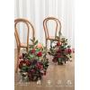 imageLings moment 175quot Tall Standing Artificial Flowers Arrangements 2 pcs Wedding Aisle Runner Chair Decorations Mauve ampamp Dusty Rose Centerpieces for Ceremony Reception Rose Floral Party OutdoorBordeaux Red