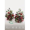imageLings moment 175quot Tall Standing Artificial Flowers Arrangements 2 pcs Wedding Aisle Runner Chair Decorations Mauve ampamp Dusty Rose Centerpieces for Ceremony Reception Rose Floral Party OutdoorBordeaux Red