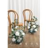 imageLings moment 175quot Tall Standing Artificial Flowers Arrangements 2 pcs Wedding Aisle Runner Chair Decorations Mauve ampamp Dusty Rose Centerpieces for Ceremony Reception Rose Floral Party OutdoorDusty Blue  Navy