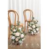 imageLings moment 175quot Tall Standing Artificial Flowers Arrangements 2 pcs Wedding Aisle Runner Chair Decorations Mauve ampamp Dusty Rose Centerpieces for Ceremony Reception Rose Floral Party OutdoorBlush  Cream