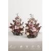 imageLings moment 175quot Tall Standing Artificial Flowers Arrangements 2 pcs Wedding Aisle Runner Chair Decorations Mauve ampamp Dusty Rose Centerpieces for Ceremony Reception Rose Floral Party OutdoorDusty Rose  Mauve