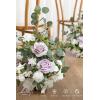 imageLings moment 175quot Tall Standing Artificial Flowers Arrangements 2 pcs Wedding Aisle Runner Chair Decorations Mauve ampamp Dusty Rose Centerpieces for Ceremony Reception Rose Floral Party OutdoorLilac  Gold