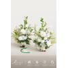 imageLings moment 175quot Tall Standing Artificial Flowers Arrangements 2 pcs Wedding Aisle Runner Chair Decorations Mauve ampamp Dusty Rose Centerpieces for Ceremony Reception Rose Floral Party OutdoorLily of the Valley White