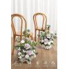 imageLings moment 175quot Tall Standing Artificial Flowers Arrangements 2 pcs Wedding Aisle Runner Chair Decorations Mauve ampamp Dusty Rose Centerpieces for Ceremony Reception Rose Floral Party OutdoorLilac  Gold